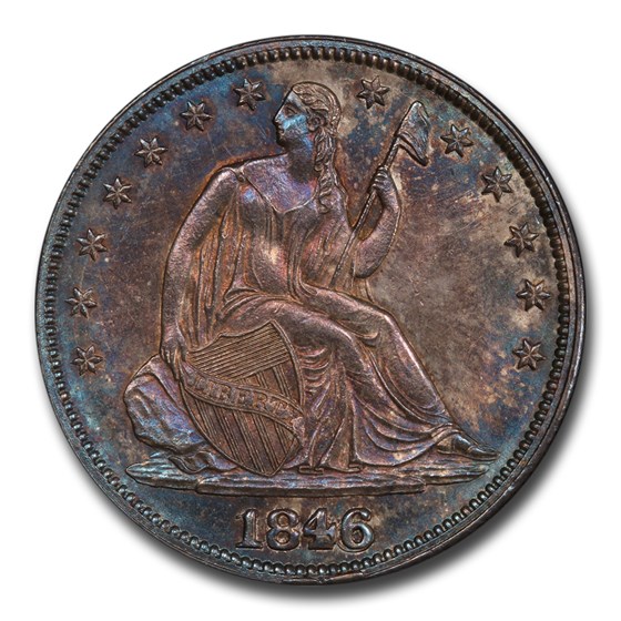 1846 Liberty Seated Half Dollar MS-64+ PCGS CAC (6/Horizontal 6)