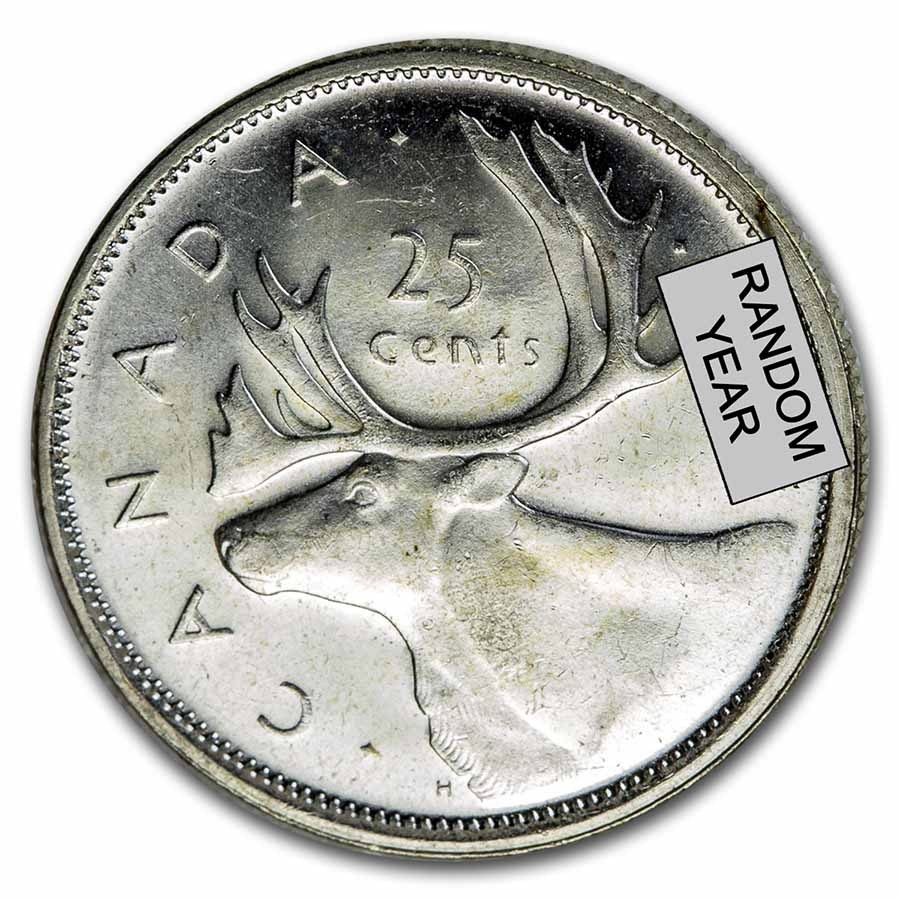 Canada 80% Silver Coins - $10 Face Value Roll - Quarters