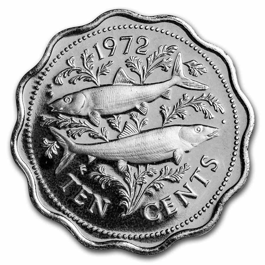 1972 Bahamas 9-Coin Proof Set (no Box/COA)