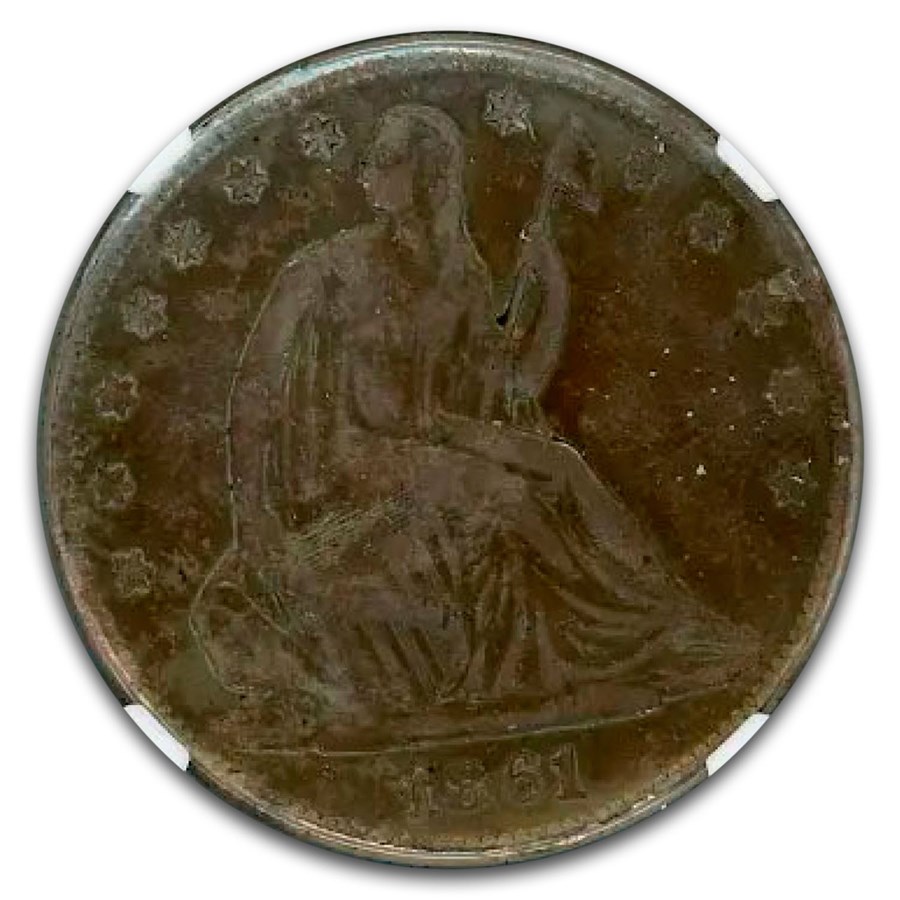 1861 CSA Half Dollar Restrike MS-64 NGC (B-8002)