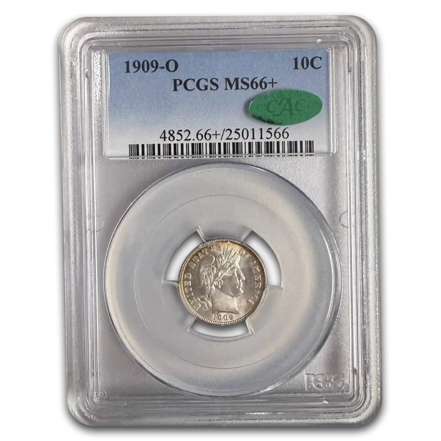 1909-O Barber Dime MS-66+ PCGS CAC