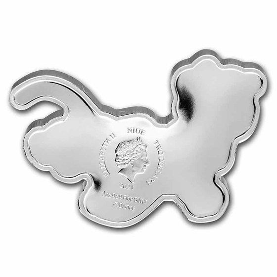 2021 Niue 1 oz Silver Disney: Pluto Shaped Coin