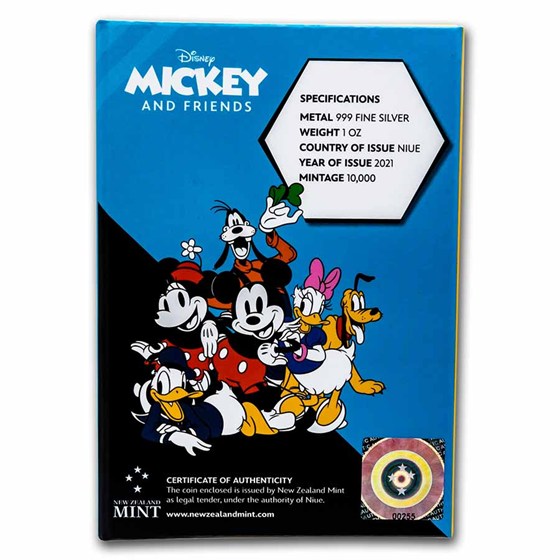 2021 Niue 1 oz Silver Disney: Pluto Shaped Coin