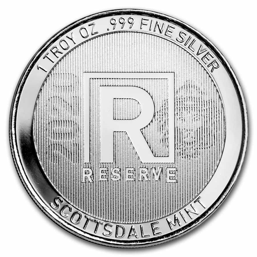 1 oz Silver "RESERVE" Round - Scottsdale Mint