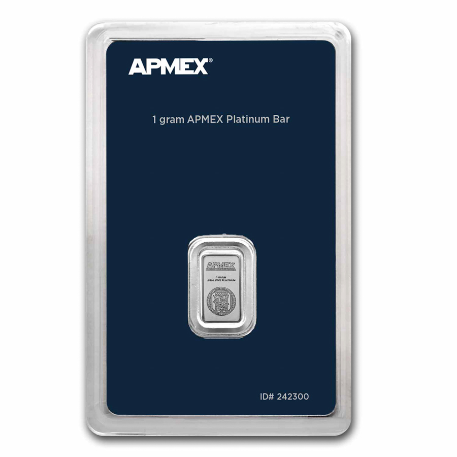 1 gram Platinum Bar - APMEX (In TEP) 1 gram Platinum Bar - APMEX (In TEP)