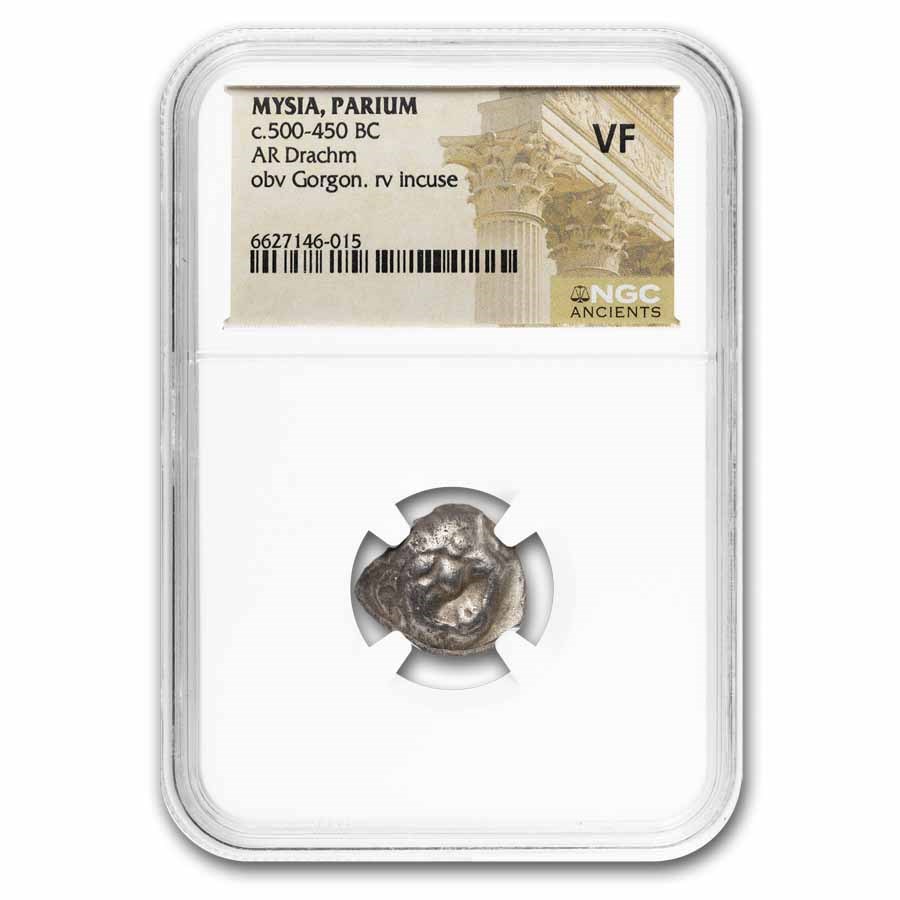 Mysia Parium AR Drachm (c. 500-450 BC) VF NGC