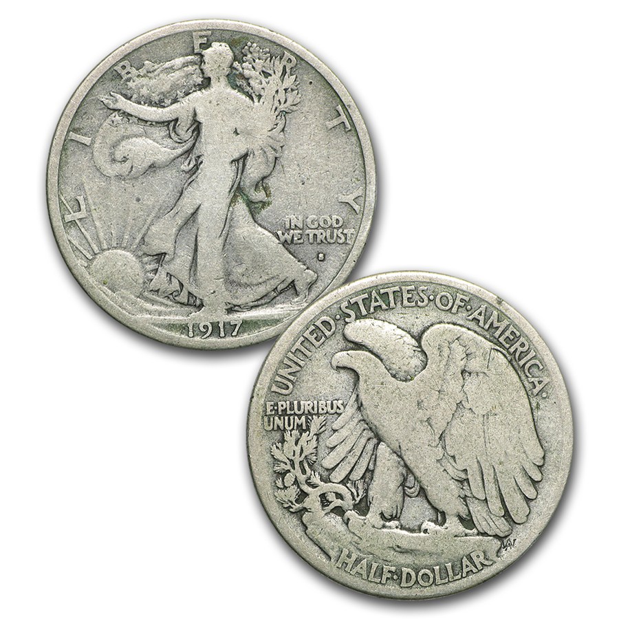 1916-1947 Walking Liberty Half Dollar Avg Circ Set (Dansco Album)
