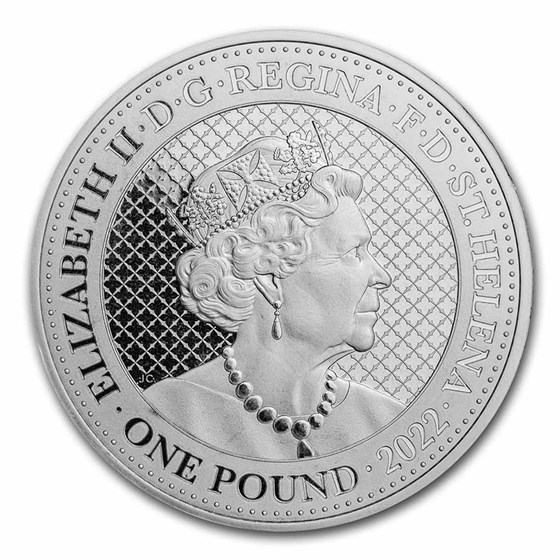 2022 St. Helena 1 oz Silver £1 Cash Series: Cobra