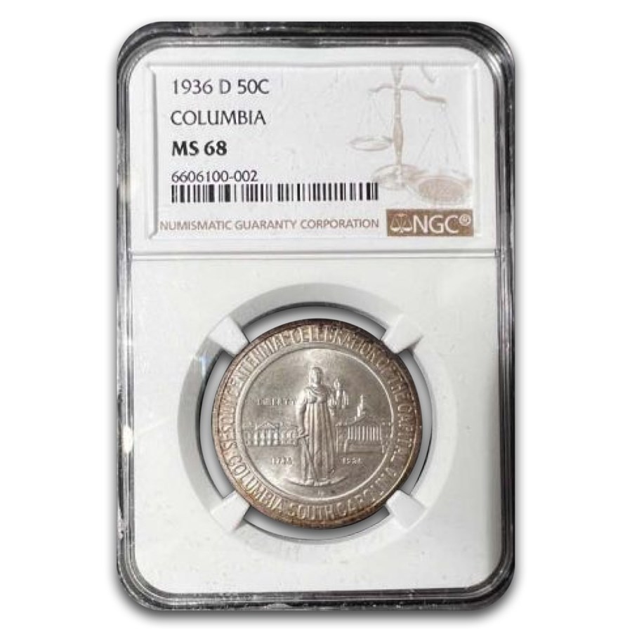 1936-D Columbia, SC Commemorative Half Dollar MS-68 NGC