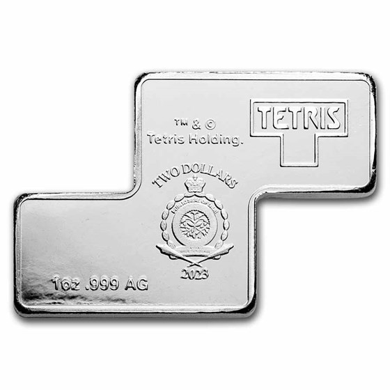 2023 Tetris™ Niue 1 oz Silver $2 Z-Tetrimino Block