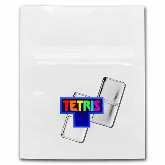 2023 Tetris™ Niue 1 oz Silver $2 Z-Tetrimino Block