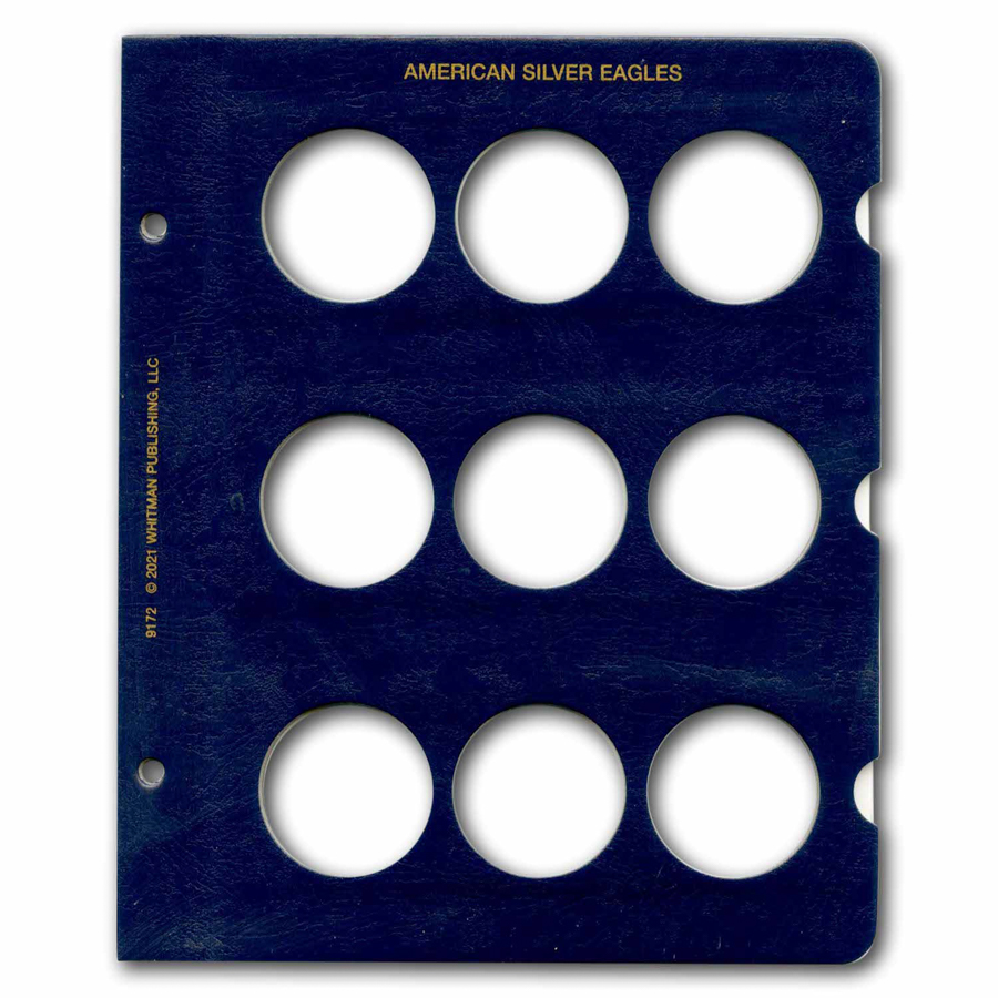Whitman Coin Page - Silver Eagle (9 Openings)
