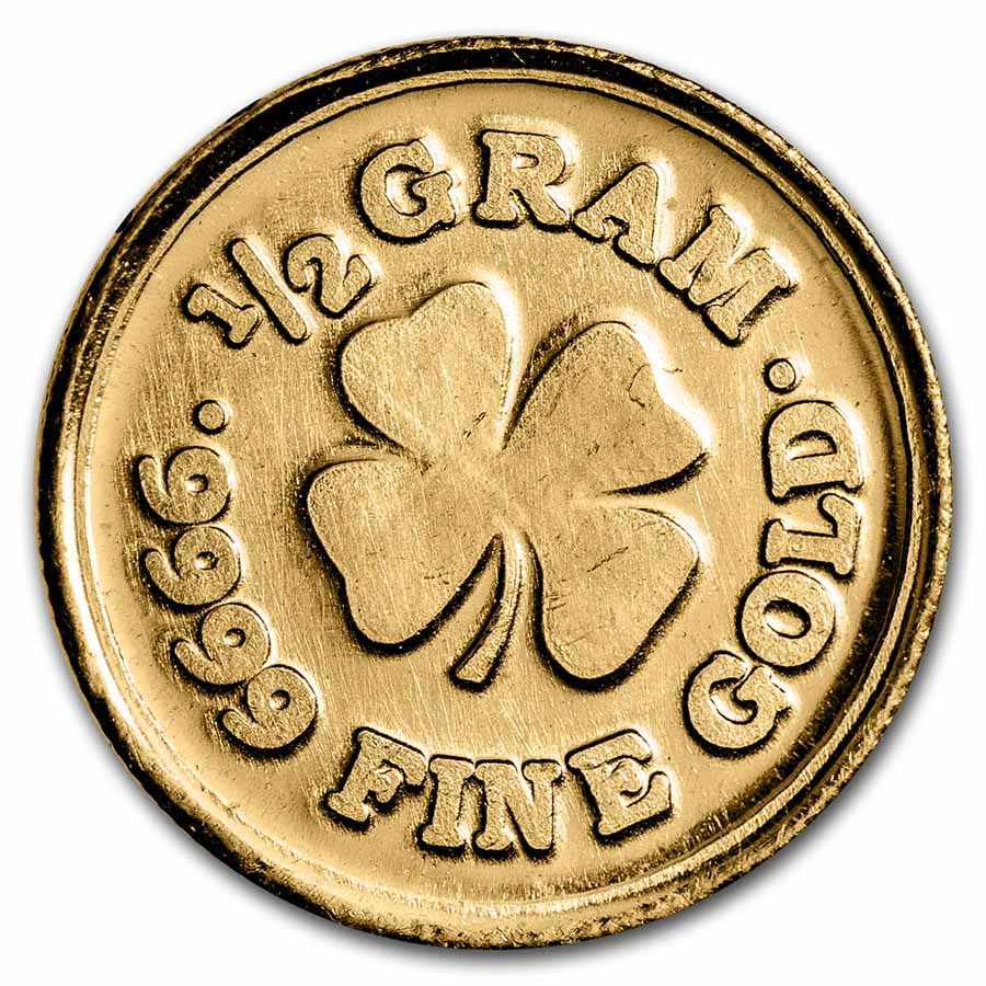 1/2 gram Gold Round: Four Leaf Clover - MPM