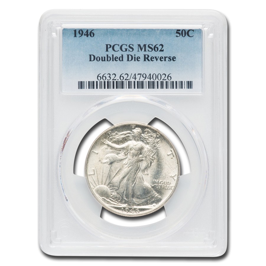 1946 Walking Liberty Half Dollar MS-62 PCGS (Doubled Die Reverse)