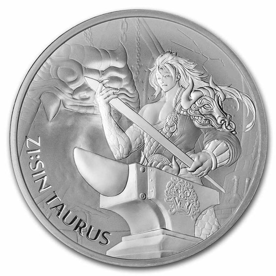 2021 South Korea 1 oz Silver ZI:SIN Taurus BU