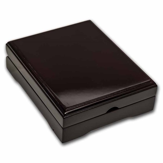 Wooden Slab Storage Box - Single Slab (Dark Mahogany Hi-Gloss)