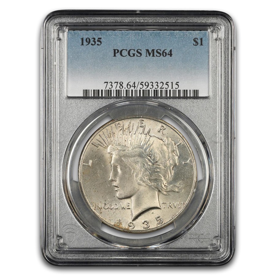 1935 Peace Dollar MS-64 PCGS