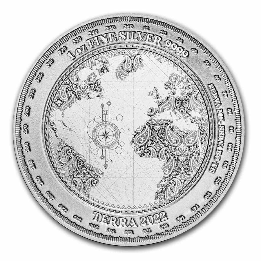 2022 Tokelau 1 oz Silver $5 Terra BU