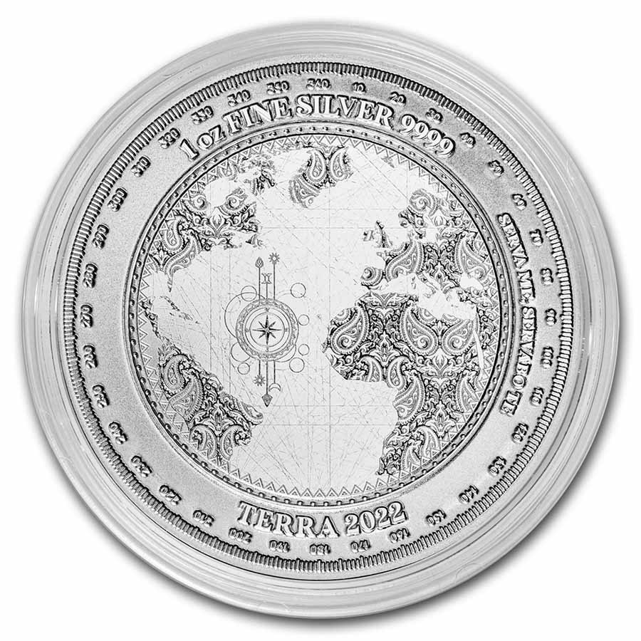 2022 Tokelau 1 oz Silver $5 Terra BU