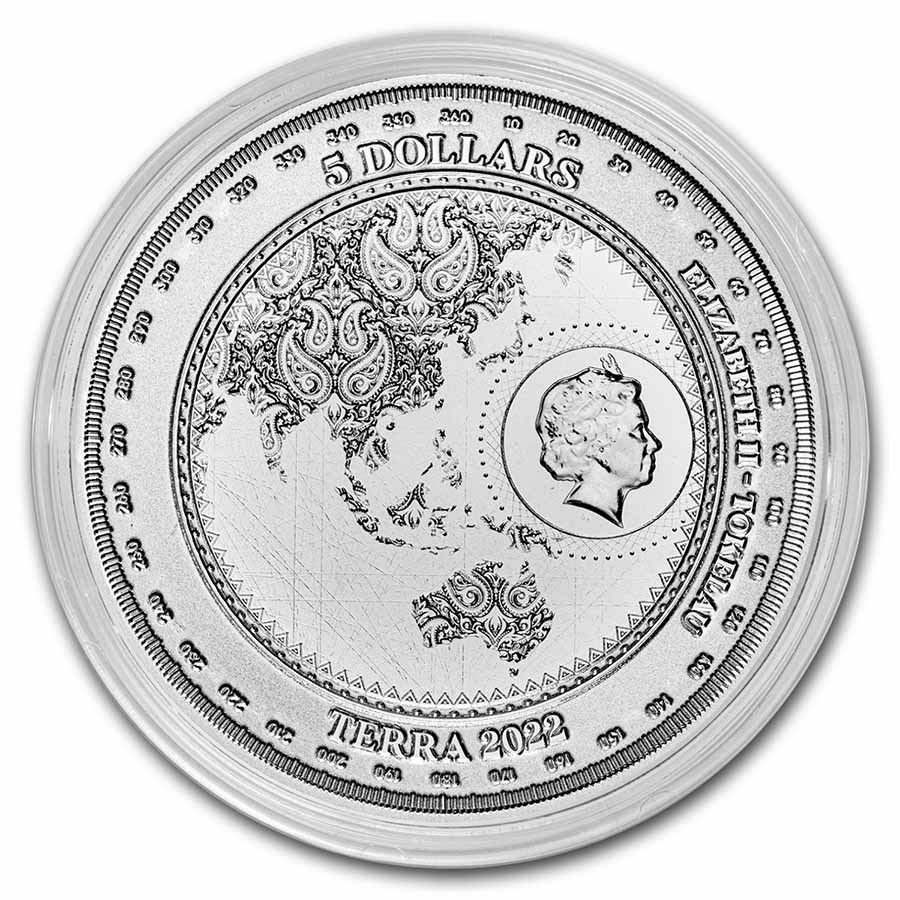 2022 Tokelau 1 oz Silver $5 Terra BU