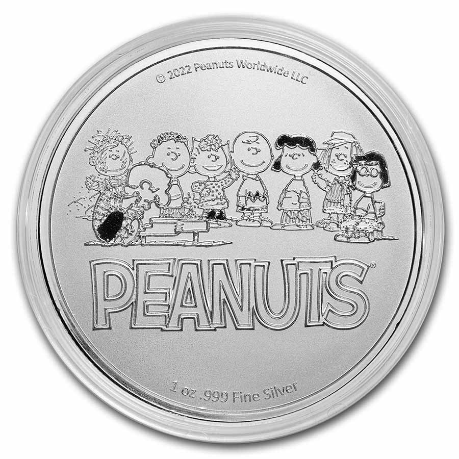 Peanuts® Baseball - Woodstock at Bat 1 oz Silver Round