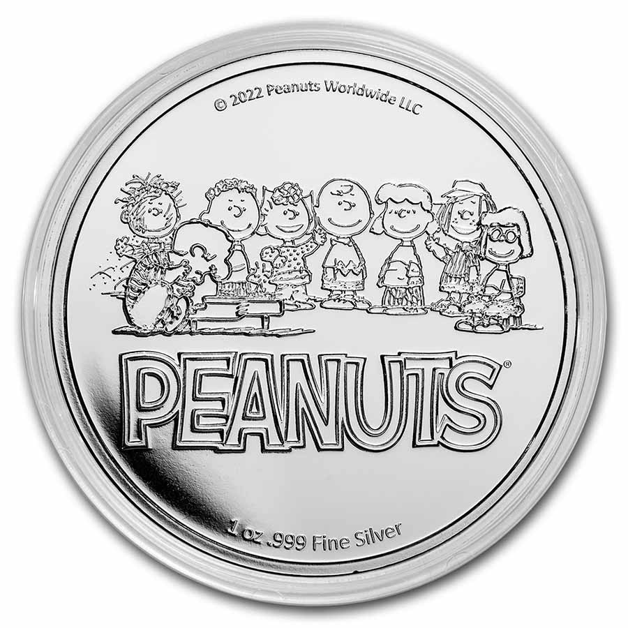Peanuts® Baseball - Woodstock at Bat 1 oz Silver Proof