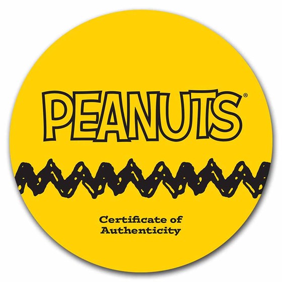 Peanuts® Baseball - Woodstock at Bat 1 oz Gold Round