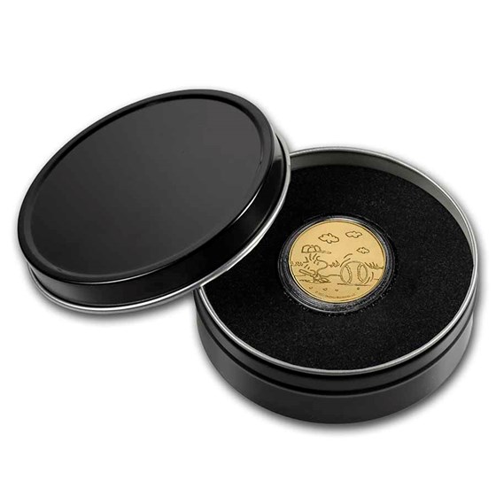 Peanuts® Baseball - Woodstock at Bat 1 oz Gold Round