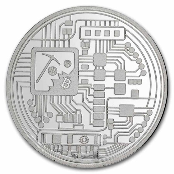 1 oz Silver Round - Bitcoin