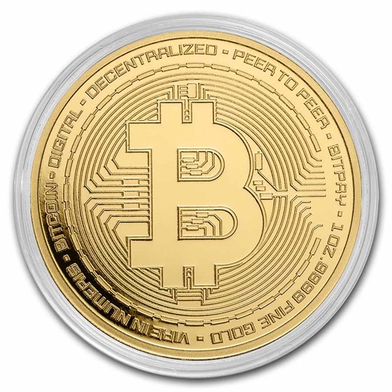 1 oz Gold Round - Bitcoin