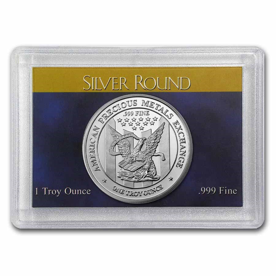 1 oz Silver Round - APMEX w/Harris Holder 1 oz Silver Round - APMEX w/Harris Holder
