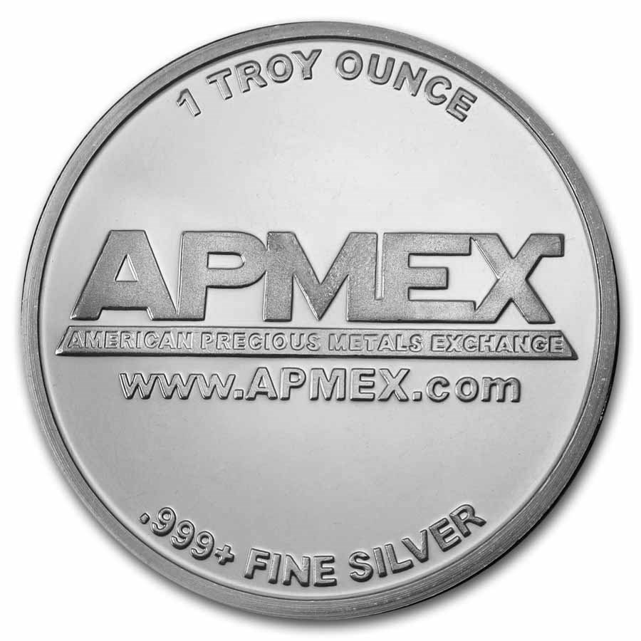 1 oz Silver Round - APMEX w/Harris Holder