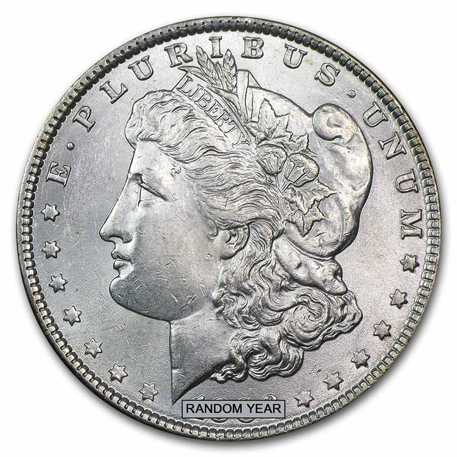 1878-1904 Morgan Silver Dollar Boot & Hat Card BU