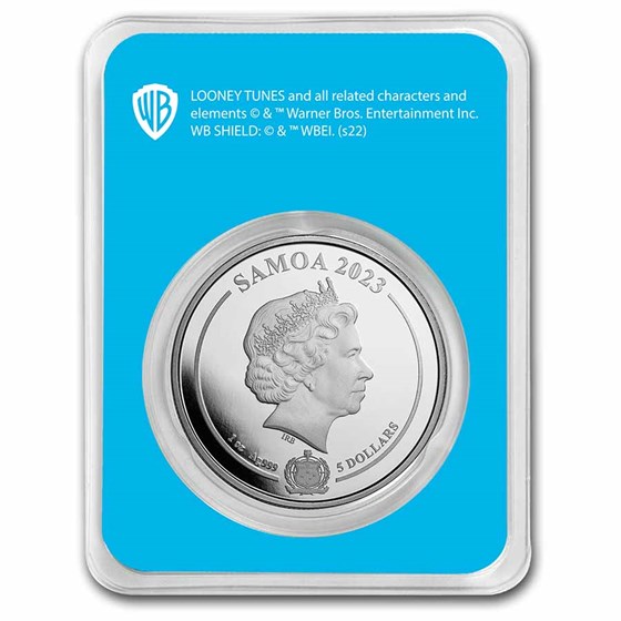 2023 Samoa 1 oz Silver Looney Tunes Tweety Colorized with TEP