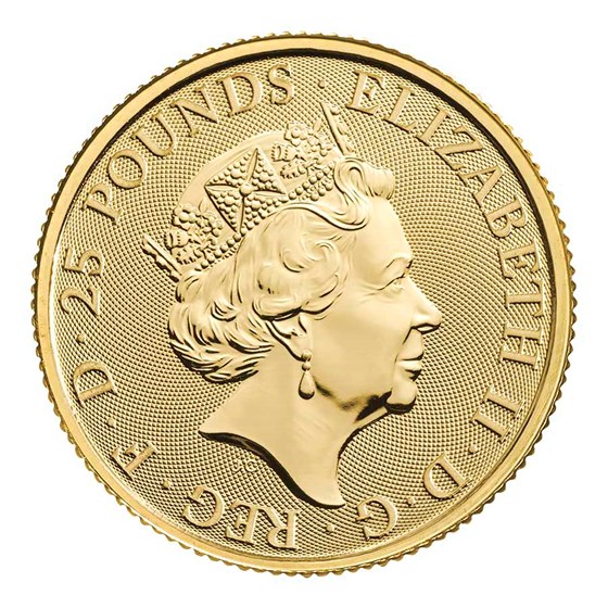 2022 GB 1/4 oz Gold Royal Tudor Beast The Lion of England