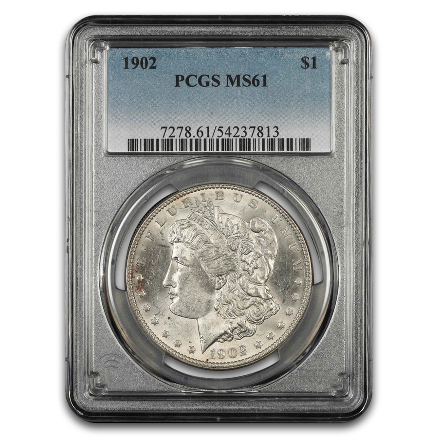 1902 Morgan Dollar MS-61 PCGS