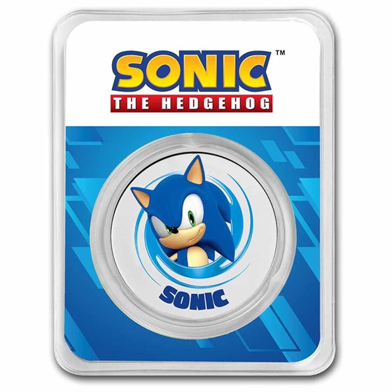1 oz Silver Round Sonic Colorized (with TEP)