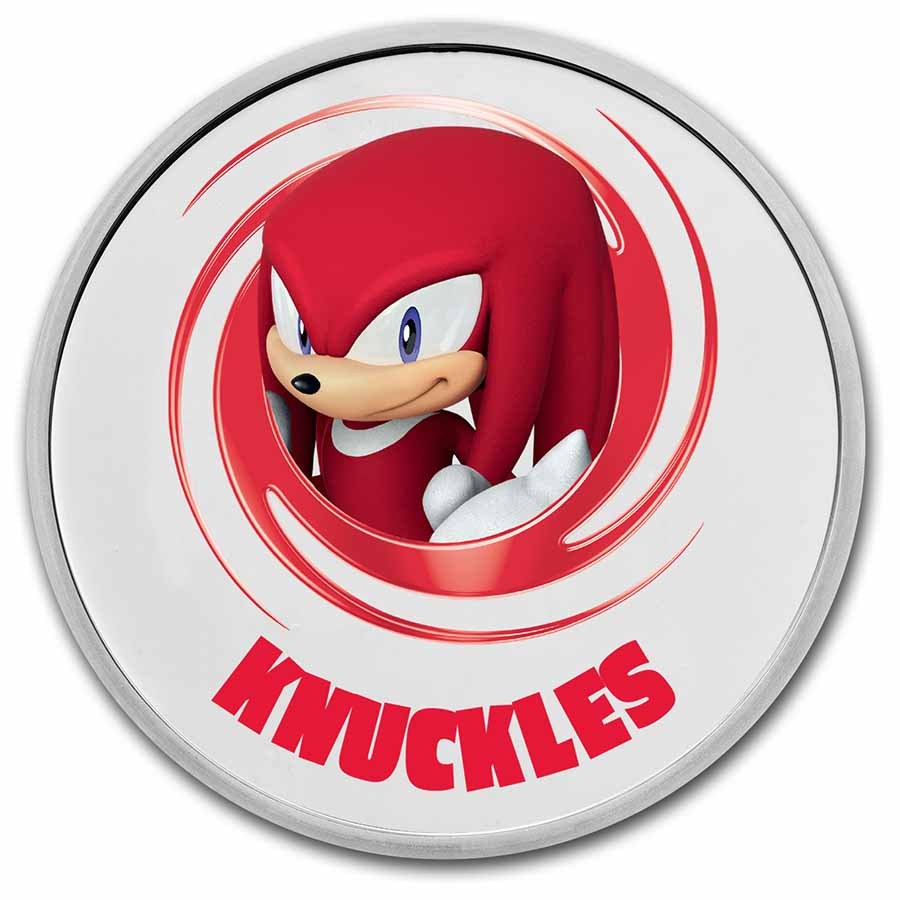 1 oz Silver Round Knuckles Colorized (with TEP)