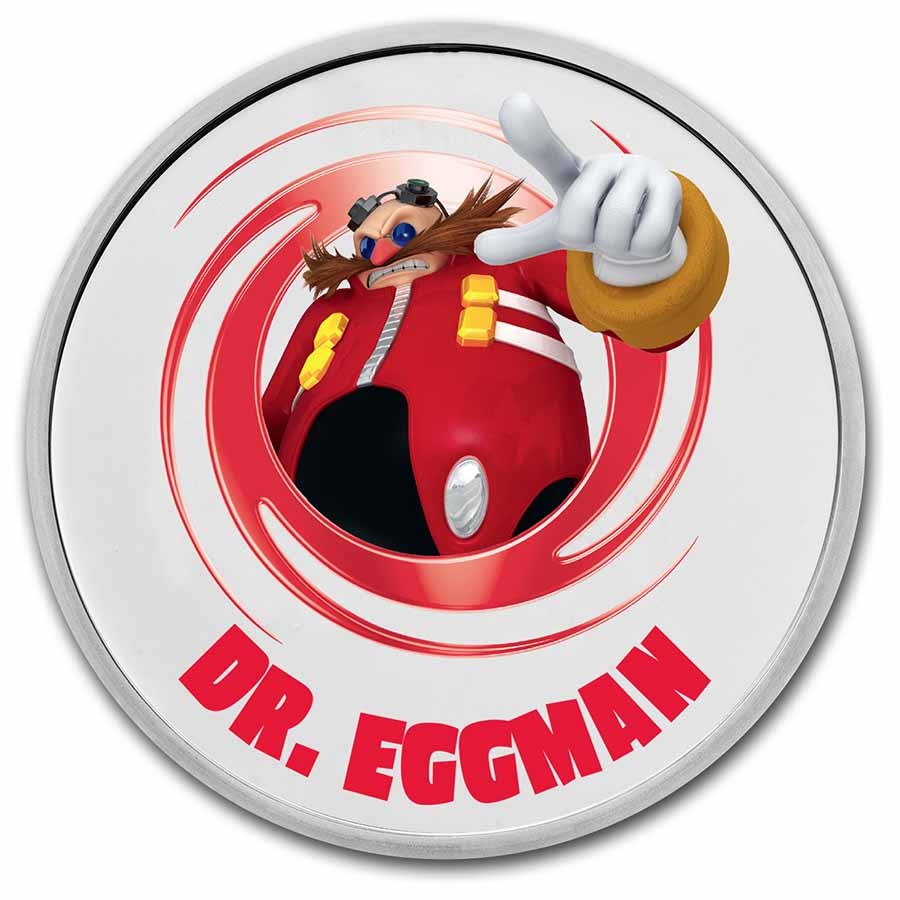 1 oz Silver Round Dr. Eggman Colorized (with TEP)