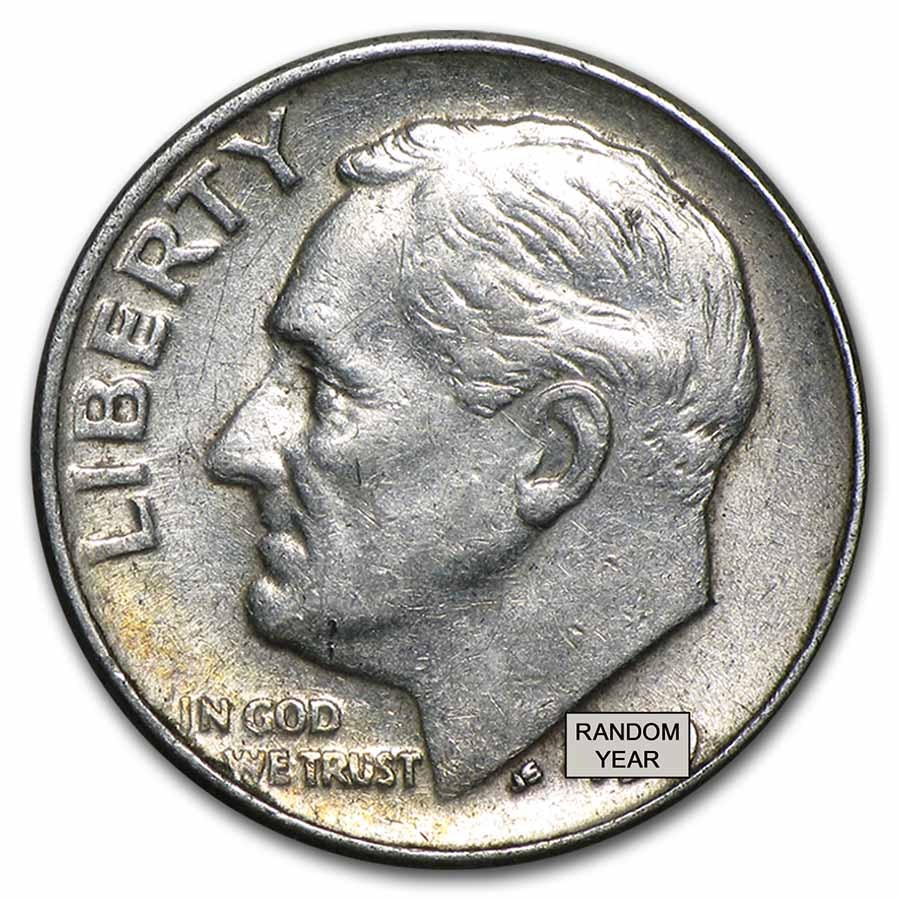 90% Silver Roosevelt Dimes $250 Face Value Bag