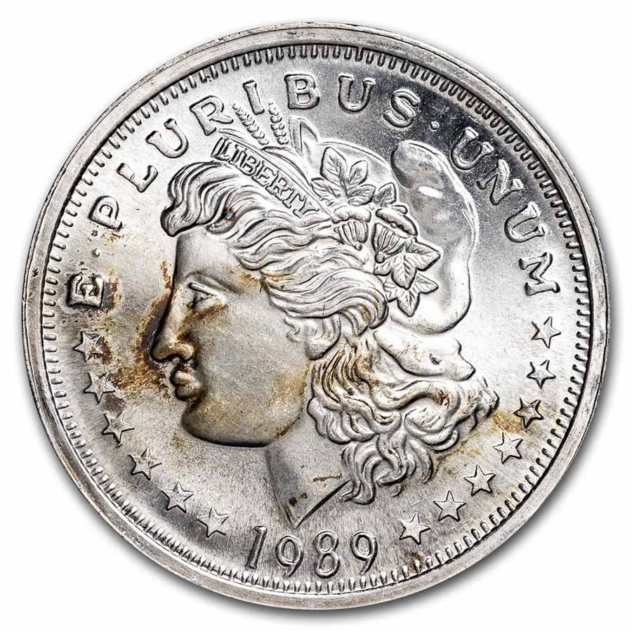 1 oz Silver Round - Morgan Dollar (Silver Trade Unit, w/No Scale)