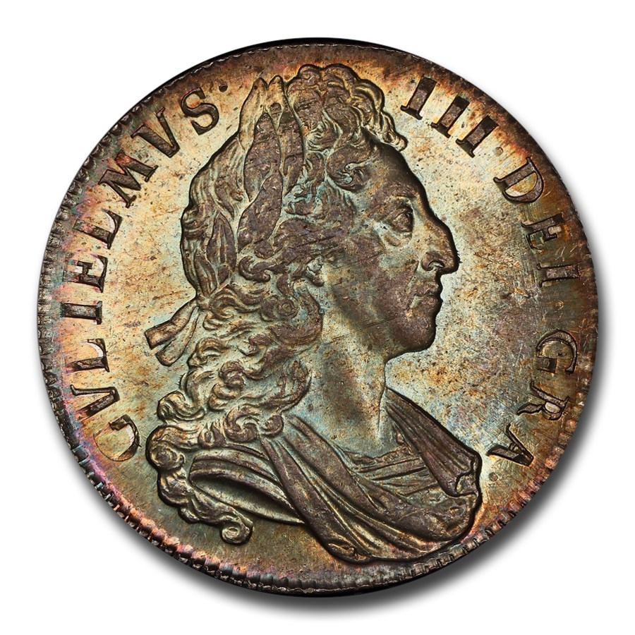 1700 Great Britain Silver Crown WIlliam III MS-63 PCGS