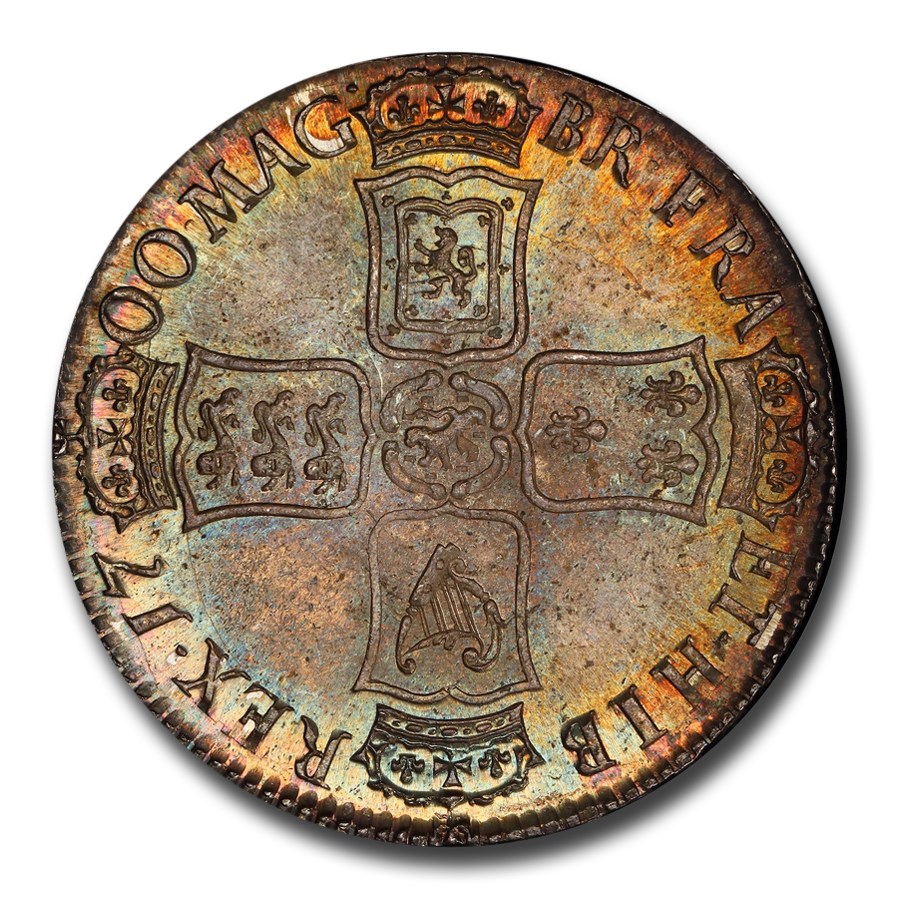 1700 Great Britain Silver Crown WIlliam III MS-63 PCGS