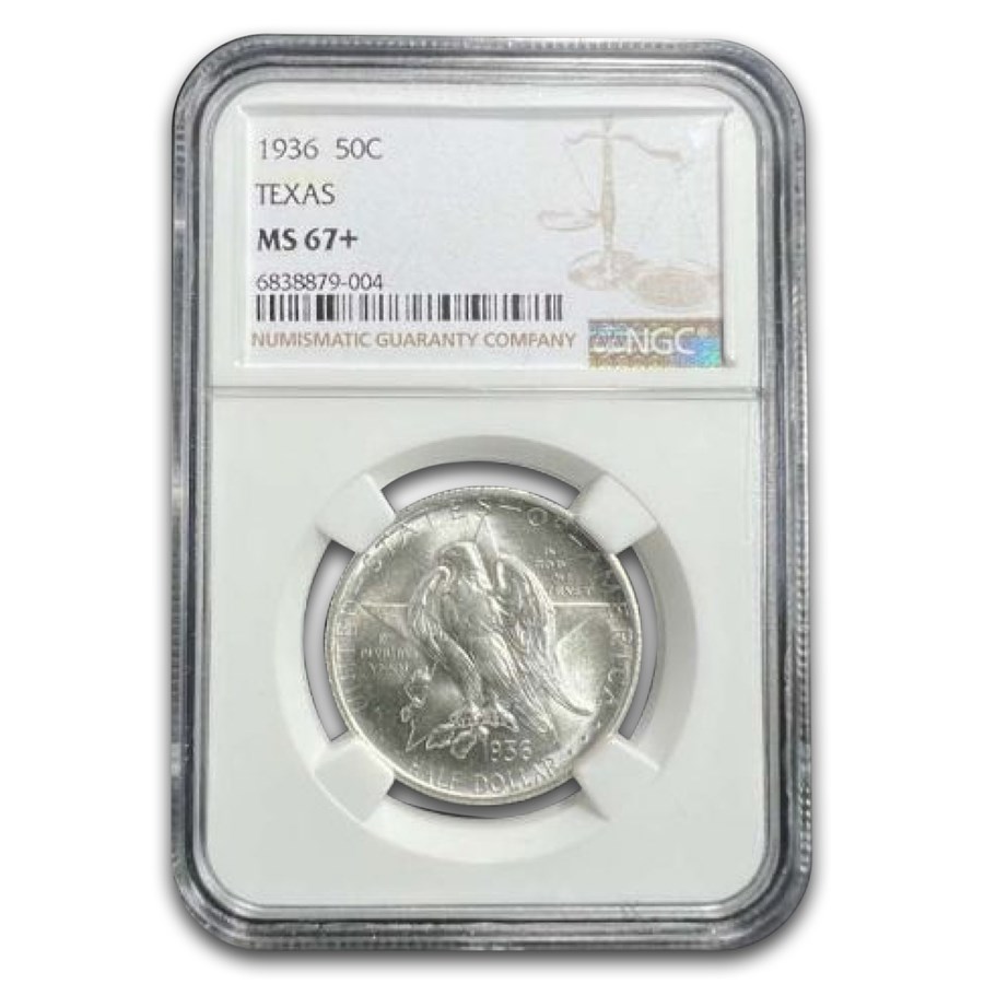 1936 Texas Centennial Commemorative Half Dollar MS-67+ NGC