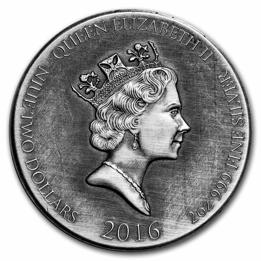 2016 2 oz Silver Coin - Daniel in Lion's Den (Coin Only)