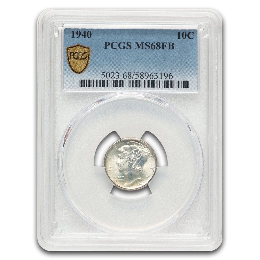 1940 Mercury Dime MS-68 PCGS (FB)