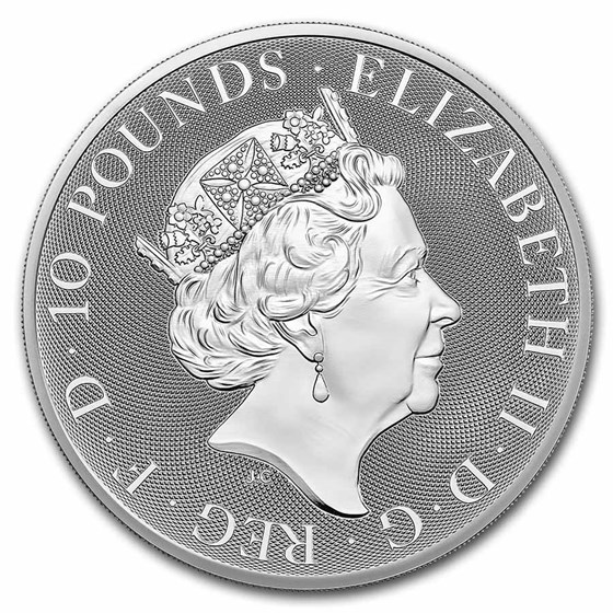 2022 GB 10 oz Silver Royal Tudor Beasts The Lion of England BU