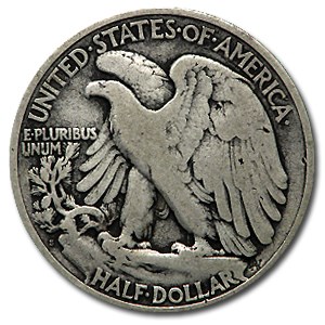 1918-S Walking Liberty Half Dollar VG