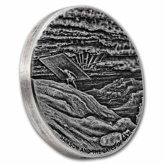 2022 2 oz Silver Coin - Biblical Series (Samson &amp; Gates of Gaza)