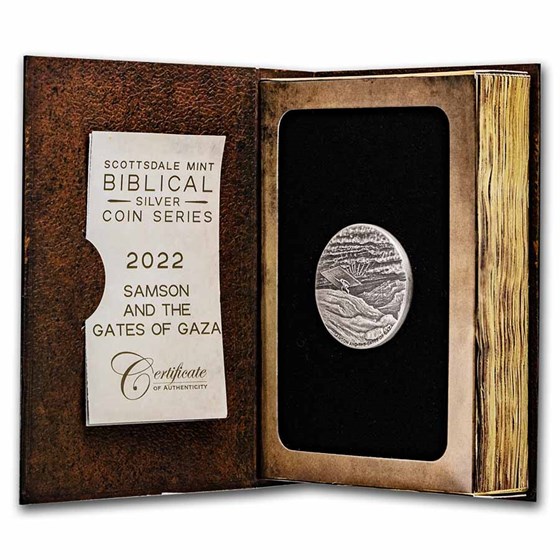2022 2 oz Silver Coin - Biblical Series (Samson &amp; Gates of Gaza)